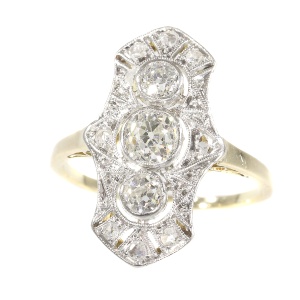 Original Vintage Belle Epoque diamond engagement ring